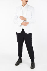 Jacquard Monogram Printed Blazer with Shawl Lapel